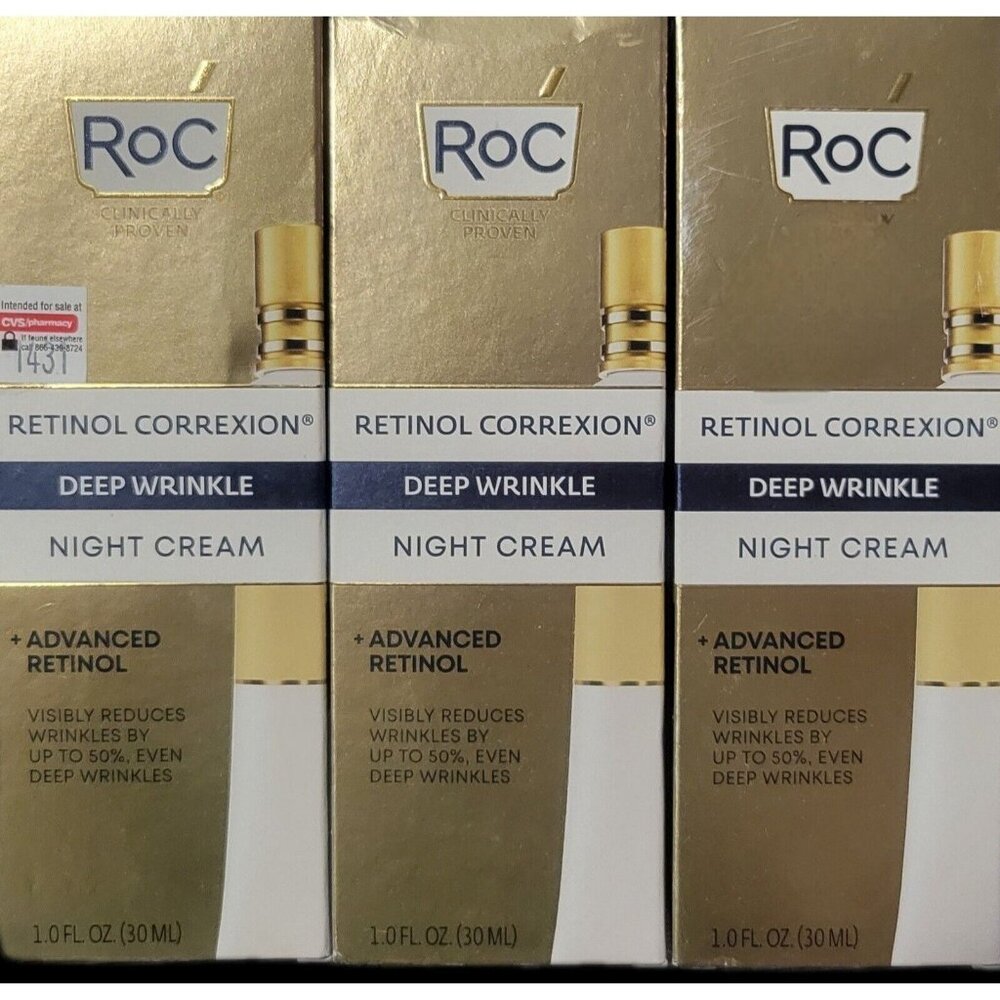 RoC Retinol Correxion Deep Wrinkle Night Cream bundle of 3!
